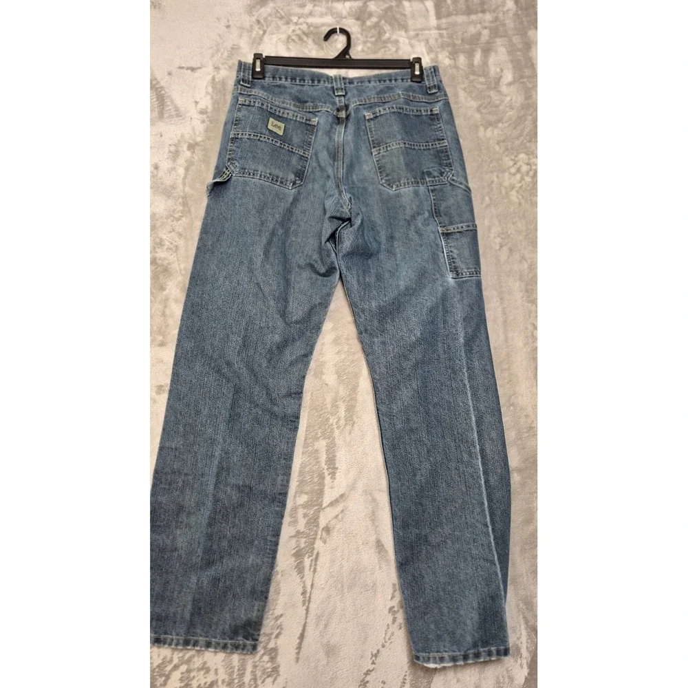 Lee Loose Fit Carpenter Jeans Mens 32x34 Blue Denim Utility Work Pants 102887991